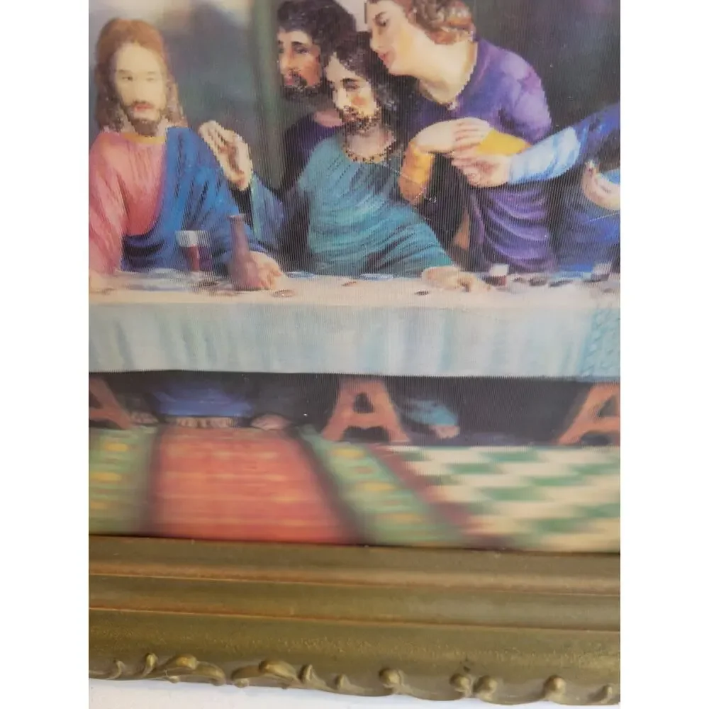 Nu-dell Last Supper Religious Holographic 3D‎ Plastic Framed Wall Decor 20